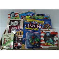 FLAT OF ASSORTED KIDS TOYS AND OTHER ITEMS
