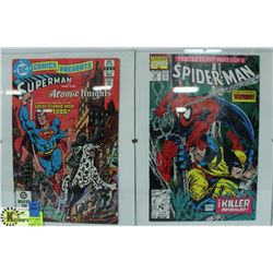 LOT OF 2 COMICS IN DISPLAY CASES