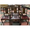 Image 1 : LOT OF 5 WOOD CARVED VINTAGE CHAIRS