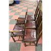 Image 3 : LOT OF 5 WOOD CARVED VINTAGE CHAIRS