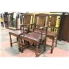 Image 4 : LOT OF 5 WOOD CARVED VINTAGE CHAIRS