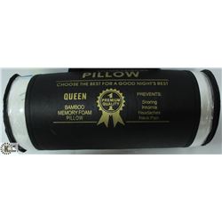 NEW QUEEN SIZE BAMBOO MEMORY FOAM PILLOW