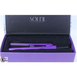 SOLEIL MINI PURPLE FLAT IRON W/ CERAMIC PLATES