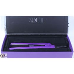 SOLEIL MINI PURPLE FLAT IRON W/ CERAMIC PLATES