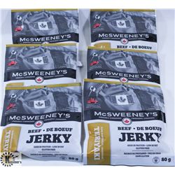 BOX WITH SIX 80GRAM BAGS OF MCSWEENYS TERIYAKI