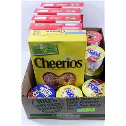 BOX LOT OF ASSORTED CEREALS