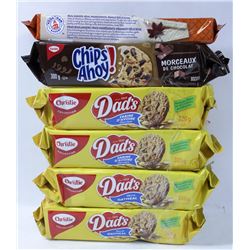 6 PACKS OF ASSORTED COOKIES