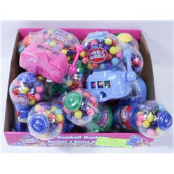 BOX OF ASSORTED DOUBLE BUBBLE GUM WITH DISPENSERS