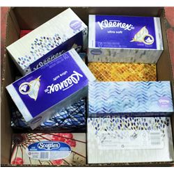 LARGE BOX OF ASSORTED KLEENEX TISSUES
