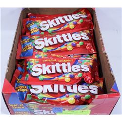 BOX OF 92GRAM BAGS OF ORIGINAL FLAVOUR SKITTLES