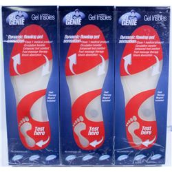 LOT OF 3 GEL GENIE GEL INSOLES LADIES SIZE 5 - 8.5