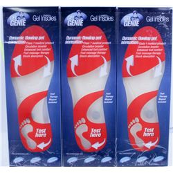 LOT OF 3 GEL GENIE GEL INSOLES LADIES SIZE 5 - 8.5