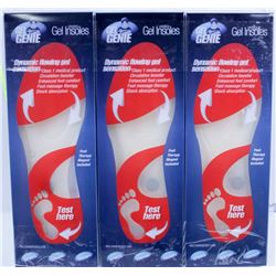 LOT OF 3 GEL GENIE GEL INSOLES LADIES SIZE 5 - 8.5