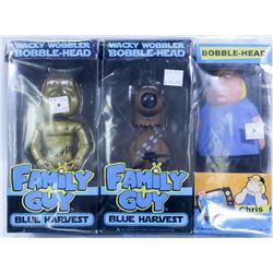 LOT OF 3 WACKY WOBBLER FAMILY GUY BOBBLE HEADS