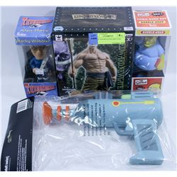 LOT OF ASSORTED FIGURES AND TOYS