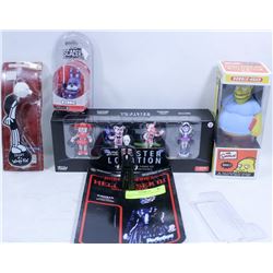 LOT OF ASSORTED FIGURES AND TOYS