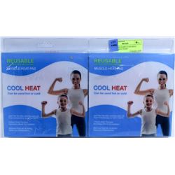 PAIR OF REUSABLE MUSCLE HOT / COLD PADS