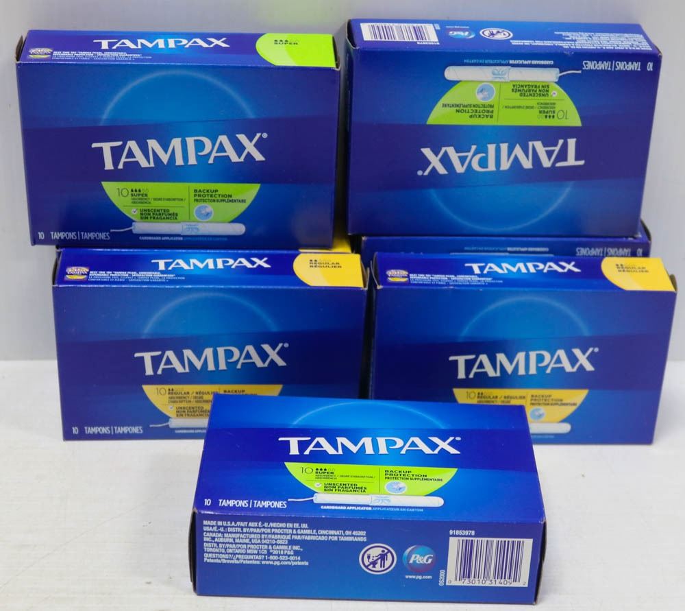 BAG OF ASSORTED SIZE TAMPAX TAMPONS