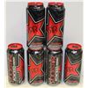 Image 1 : BOX OF 6 CANS OF ROCKSTAR FRUIT PUNCH ENERGY
