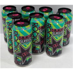 BOX OF 8 CANS OF ROCKSTAR GREEN APPLE ENERGY