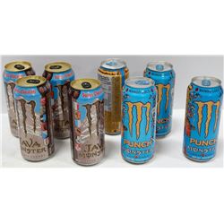 BOX OF 8 CANS OF MONSTER PUNCH & SWISS CHOCOLATE