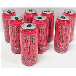BOX OF 8 CANS MONSTER PUNCH ENERGY DRINK