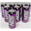 Image 1 : BOX OF 8 CANS NOS GT GRAPE ENERGY DRINK