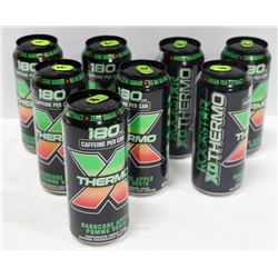 BOX OF 8 CANS OF ROCKSTAR HARD CORE  APPLE ENERGY