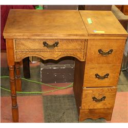VINTAGE WOOD SEWING CABINET