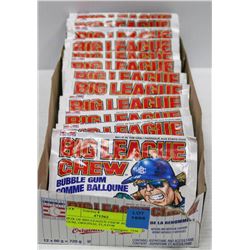 BOX OF BIG LEAGUE CHEW BUBBLE GUM, ORIGINAL FLAVOR
