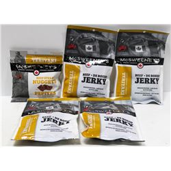 FIVE 85GRAM BAGS MCSWEENY TERIYAKI BEEF STEAK