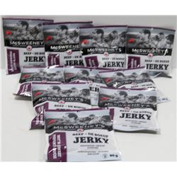 TEN 80GRAM BAGS OF MCSWEENY'S HOT N SWEET BEEF