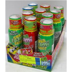 BOX OF VARIOUS POWER POPPERS SOUR FOAM