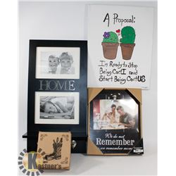 BOX OF FRAMES/PICTURES