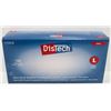 BOX OF 100 SIZE LARGE DISTECH CLEAR VINYL MEDICAL