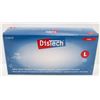 BOX OF 100 SIZE LARGE DISTECH CLEAR VINYL MEDICAL