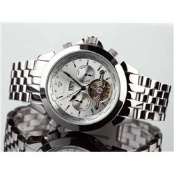 NEW YVES CAMANI WORLD TIMER SILVER DIAL WATCH