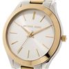 Image 7 : NEW MICHAEL KORS SLIM RUNWAY SILVER DIAL TWO-TONE