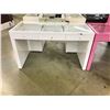 Image 2 : WHITE 3 DRAWER GLASS TOP VANITY, 51" WIDE X 23.5" DEEP X 30" TALL, MIRROR NOT INCLUDED