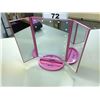 Image 2 : LED LIGHTED TRI-FOLD VANITY MIRROR, ULTRA BRIGHT 21 LEDS, 180 DEGREE ADJUSTABLE, TOUCH CONTROLS,