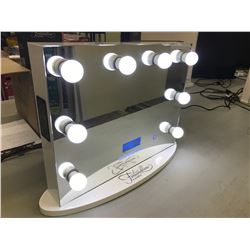 FONTAINEBLEAU "HOLLYWOOD" VANITY MIRROR WITH BLUETOOTH SPEAKERS, TOUCH CONTROLS, 8 DIMMABLE