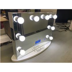 FONTAINEBLEAU "HOLLYWOOD" VANITY MIRROR WITH BLUETOOTH SPEAKERS, TOUCH CONTROLS, 8 DIMMABLE