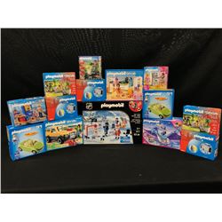 LARGE QUANTITY OF PLAYMOBIL SETS INC. NHL, WORK PLACE SETS AND MORE