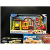 Image 2 : PLAY SETS INC. LAWN MOWER, PLAYMOBIL CITY LIFE SET, RUBBER BAND SHOOTERS, MAGNET GAME AND MORE