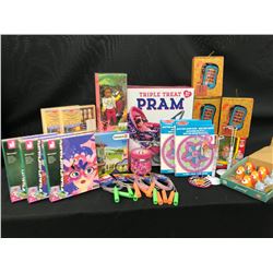 TOYS INC. DOLL STROLLER, JUMP ROPES, QUILT MAKING KITS AND MORE