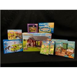 PLAYMOBIL AND SCHLEIGH PLAY SETS INC. FARM WORLD, "SPIRIT" SET, AND OTHER HORSE/FARM TOYS