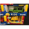 Image 2 : ASSORTED BRUDER 1:16 VEHICLE TOYS INC. LAND ROVERS, HAY BALE TRACTOR, AND WOW SEA PATROL TOYS