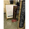 Image 3 : RETAIL DISPLAY UNITS INC. HAT RACK, SMALL CLOTHING RACK, SANDWICH BOARD, 2 SIDEWALK SIGNS, AND