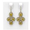 Image 1 : 12.76 ctw Canary Citrine & Diamond Earrings 18K Yellow Gold
