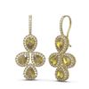 Image 2 : 12.76 ctw Canary Citrine & Diamond Earrings 18K Yellow Gold